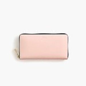 NWT JCrew Chic Pink Harper Wallet-Italian Leather